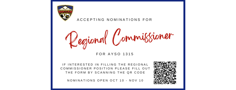 Regional Commissioner Nominations Open